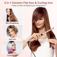 Mini Hierro Plano de Cerámica Turmalina Largo de 3/10 Pulgadas Ideal para Cortes Cortos, Barba y Pixie Enchufe Europeo - details 3