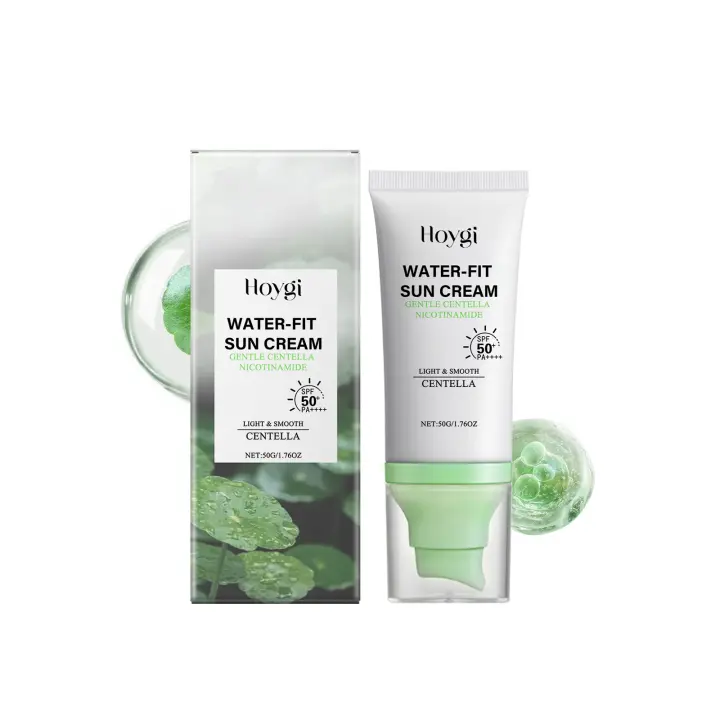 Centella Protector solar hidratante SPF 50+ Protección UV Crema solar refrescante ligera no grasa Iluminador Hidratante Coche seco - 1