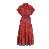 Colores brillantes, novedad de verano, vestidos coloridos a juego para mujer, cómodos de llevar, mano de obra exquisita, retro, versátil - details 3