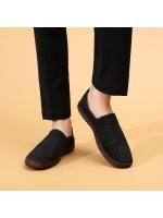 2025 nuevos zapatos de hombre de gran tamaño, de malla, informales, de cuero, con suela de piel de vaca, transpirables y sin cordones. - details 8