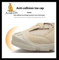 Sandalias ligeras antideslizantes deportivas informales de piel de cerdo con logo de canguro para hombre, tela suave transpirable adecuada para primavera - details 7