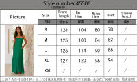 Vestido largo de satén de Color liso para mujer - details 0