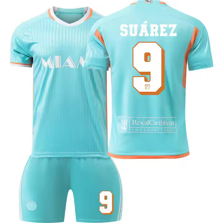 2425 Traje de fútbol verde Miami Erke No. Conjunto de entrenamiento para niños y adultos de la Major League de Messi 10, transfronterizo - 1