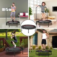 Mini trampolín plegable, trampolín de ejercicio con mango ajustable, trampolín reboteador para adultos fitness, trampolín interior - details 4