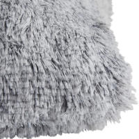 Funda de Cojín de Piel Suave 43x43cm Decorativa y Caliente para Sofá de Sala Decoración Moderna Resistente al Desvanecimiento con Cierre de Cremallera Gris Blanco - details 2