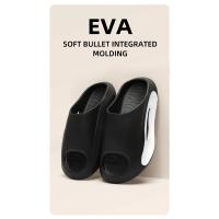 Zapatillas de suela gruesa para hombre, sandalias antideslizantes para baño, ducha de Eva, Verano - details 5