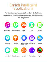 Relojes inteligentes hombre mujer Bluetooth deporte ritmo cardíaco presión arterial reloj - details 23