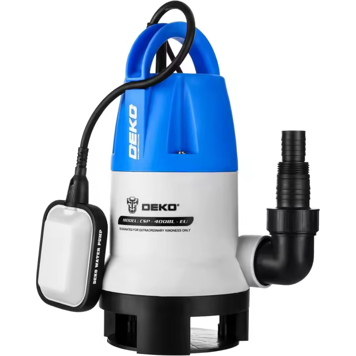 Bomba de Agua Sumergible Eléctrica de 400 W con Interruptor de Flotador y Flujo Máximo de 8000L/H - 1