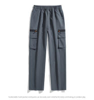 Pantalones cargo multibolsillos para hombre, nuevo estilo verano 2025, marca de moda, pantalones casuales de pierna recta holgados, pantalones deportivos para hombre - details 15