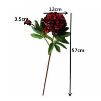 Ramo de flores de peonía artificiales de 2 cabezas, simulación realista hecha a mano, ramas de peonía de seda exquisita, decoración de mesa de comedor - details 0
