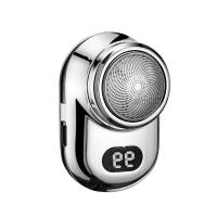 Mini Afeitadora eléctrica portátil, maquinilla de afeitar con pantalla Digital inteligente, USB, con espejo, para amante, marido, novio - details 0