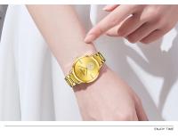Reloj de Pulsera de Cuarzo Elegante para Mujer Diablo de Luz Solar con Acentos de Diamante de Imitación Pulsera de Acero Inoxidable Impermeable Estilo Casual - details 9