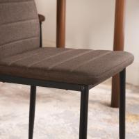 Sillas de Comedor Juego de 4 Sillas de Metal para Cocina, Silla de Mesa Comoda Silla con Asiento Tapizado, Negro - details 46