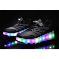 Zapatillas luminosas de dos ruedas con carga USB 2025, zapatos de patín con luz Led para niños, zapatillas de deporte para niños - details 25