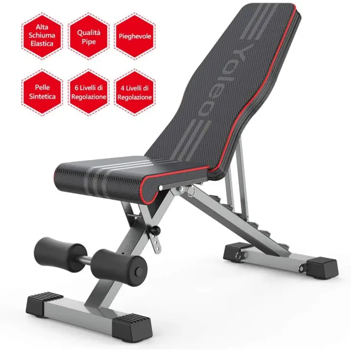 Banco de musculación regulable, no requiere ensamblaje, banco de pesas, entrenamiento en casa, respaldo ajustable, apto para principiantes y expertos, carga máx. 300 kilos - 1