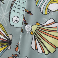 Camisa de manga corta para hombre, Camisa ajustada con estampado de flores fragmentadas, serie CS, primavera y verano, 2024 - details 95