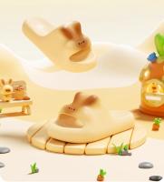Lindo conejito zapatillas de las mujeres de fondo grueso de verano casa interior baño antideslizante silencioso zapatillas frescas - details 0