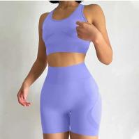 Conjunto de Yoga sin Costuras sin Mangas Ropa Deportiva de Secado Rápido para Mujeres - details 8