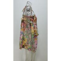 Vestido de primavera 2025 para mujer, estilo europeo y americano, estampado floral francés, sin espalda, con abertura y tirantes finos. - details 13