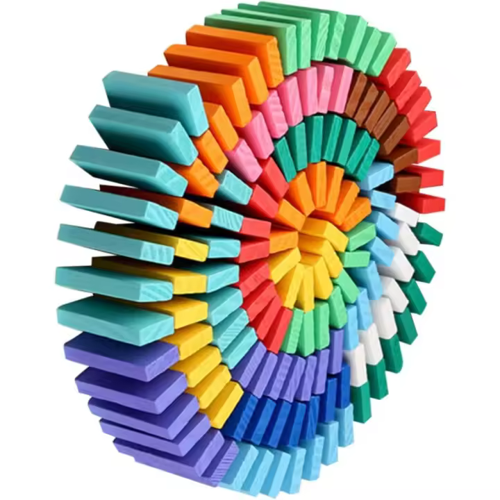 Juego de Bloques de educación para niños, 120 Piezas, dominó, Bloques de construcción para niños - 1