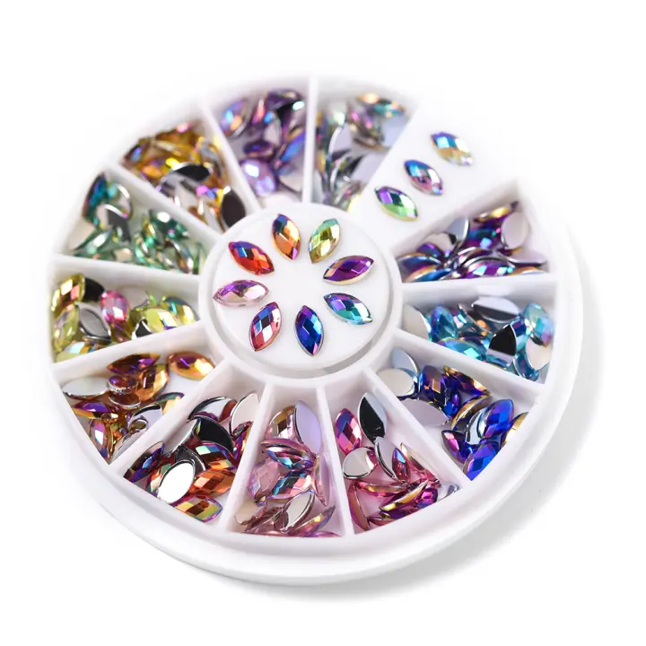 Adornos para Uñas KADS 600pcs/Caja Decoración de Diamantes de Estrás de Acrílico Arte de Uñas Accesorios de Cristal para Uñas Partes de Uñas - 1