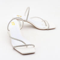 Pantuflas sencillas de tacón alto con tanga fina y diamantes de imitación - details 11
