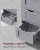 Armario de Baño Moderno Blanco 4 Cajones, 30 x 30 x 82 cm Ideal para Sala de Estar, Cocina, Comedor - details 34