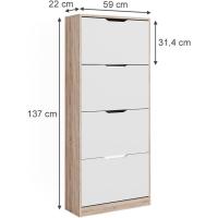 Sonoma/Blanco, 59 x 137 cm con 4 cajones abatibles - details 2