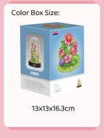 Micro bloque de construcción de micropartículas para niños, flor con cubierta de polvo, ramo de vida eterna, juguete de adorno, decoración romántica, juguetes de ladrillo - details 11
