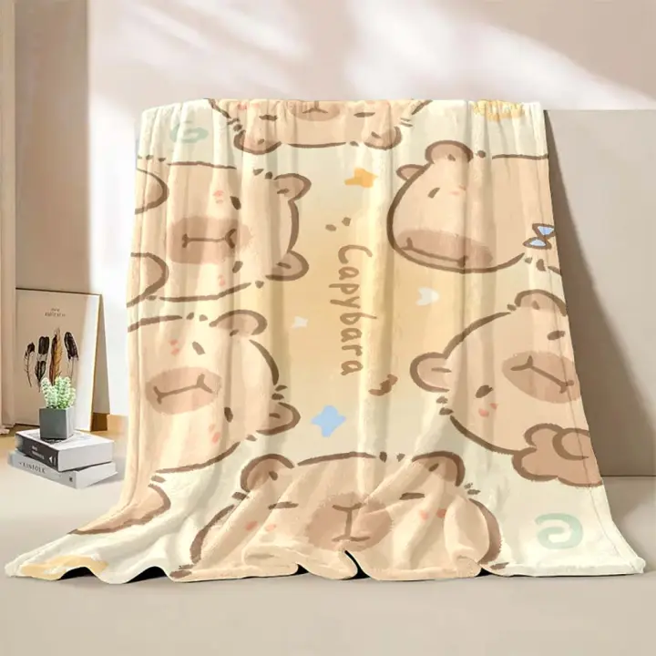Manta Suave y Cálida con Dibujo de Capybara Ideal para Hogar y Viajes Regalo de Viaje Perfecto para Niños - 1