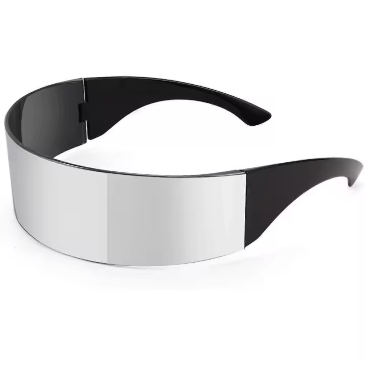 Visera futurista de los años 80, Gafas de Sol cibernéticas helbres para mujeres futuristas, estilo punk, Cosplay b2740 - 1