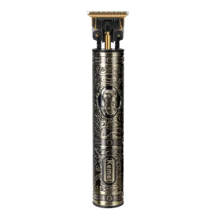 Kemei-cortadora de pelo profesional T9 para hombre, máquina de corte de pelo sin cable, con cuchilla en T, esqueleto pesado - 1
