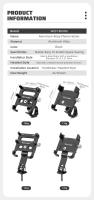 WEST BIKING-Soporte de teléfono para bicicleta, accesorio de aleación de aluminio CNC, antideslizante, para Smartphone eléctrico y motocicleta - details 1