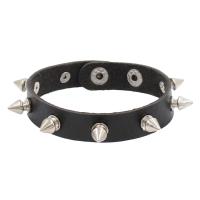 Pulsera gótica con tachuelas y remaches, brazalete negro ajustable de cuero Pu, brazalete Rock Punk - details 7
