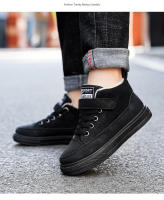 Zapatos informales para niños, zapatillas altas, zapatos deportivos para niños, zapatillas de nieve planas suaves y ligeras de piel cálida para invierno, zapatos de algodón para niños - details 18