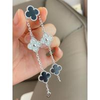 Delicadas pulseras de trébol de cuatro hojas en oro de 14 quilates para mujer, joyería de flores de la suerte - details 8