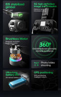 Drone profesional - Retorno inteligente de localización GPS - Cabezales de cámara duales HDR - Capacidad de transferencia de imágenes HD 5G - details 2