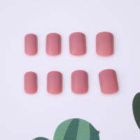 Parches de Uñas Falsas Mate Rosa Herramienta de Beléz para Manicura DIY Color Puro Estilo Coreano - details 5