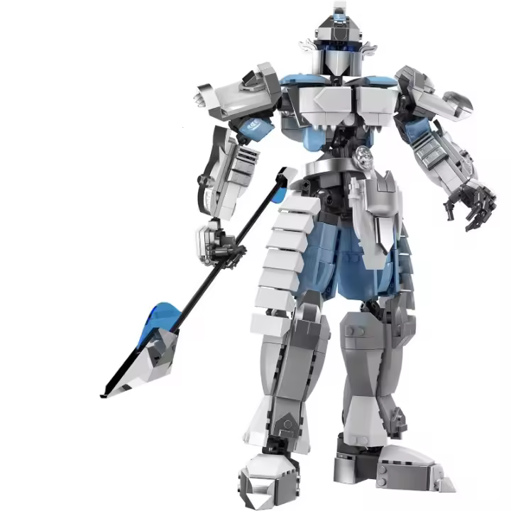 Mecha Robot Building Blocks , Flexible Cool Warrior Hero Model Kit, figuras de acción coleccionables Mecha Toy Gifts para - 1