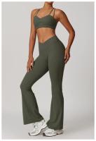 Pantalones de Yoga de Cintura Alta para Mujeres Ajuste Ajustado, Levantamiento de Cadera, Estilo Plumedo Ideal para Yoga y Fitness Material de Nylon - details 9