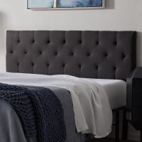 Cabecero tapizado – Cabecero de cama doble – Altura ajustable de 85 a 115 cm, capitoné de diamantes, perla/blanco - details 18