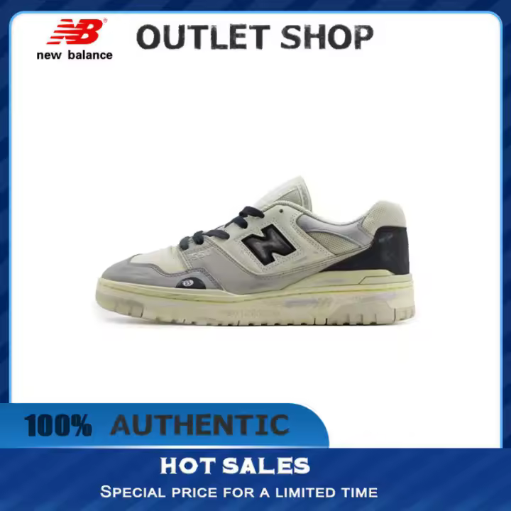 【100% AUTÉNTICO】 NB 550 Negro Gris " Zapatillas BB550HSA Zapatillas deportivas de moda unisex para hombres y mujeres apliques LETEN - 1