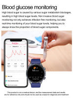 Reloj inteligente de grado médico 2025 para hombres, tratamiento láser, tres ECG altos + PPG, glucosa en sangre, temperatura corporal, llamada BT, relojes inteligentes de salud - details 18