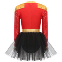 Vestido con tutú para mujer, uniforme con borlas, disfraz de baile, Halloween, Navidad, carnaval, fiesta temática, maestro de circo - details 8