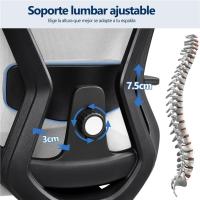 Silla de Oficina Ergonómica Sillon de Escritorio con Resalto Ajustable entre 90° y 130° - details 14