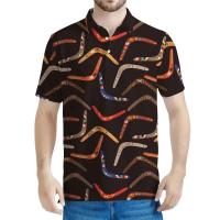 Polo para hombre con estampado 3D indígena australiano, camiseta con estampado Eico, ropa de calle, top holgado de manga corta - details 5