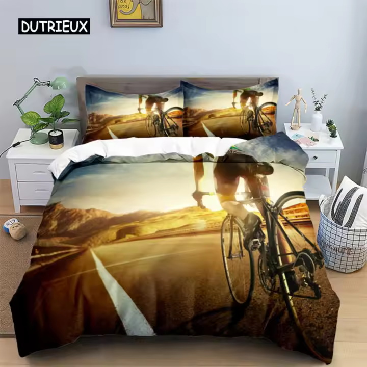 Juego de Ropa de Cama de Ciclismo Deportivo Funda de Edredón de Bicicleta de Montaña - 1