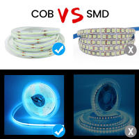 Tira de luces LED COB, iluminación lineal de alta densidad, USB 5V, 320LED/m, cinta Flexible, cálida, Natural, blanco frío, rojo y azul - details 7