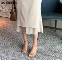 BGTEEVER Chic Elegant High Waist Ladies Solid Mermaid Skirts Spring Summer Fashion Ladies Slim Package Hip Mid-Length Skirts - details 20