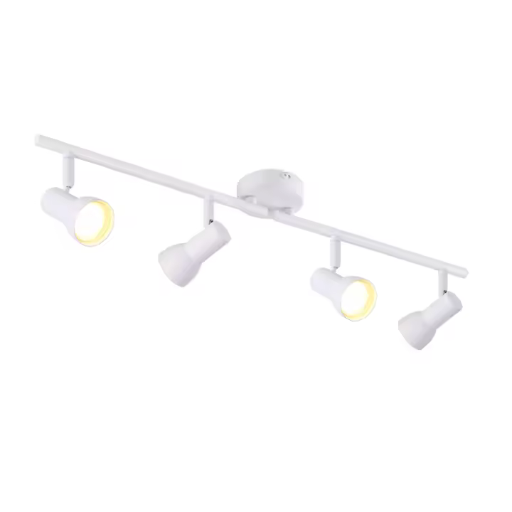 CBJKTX Foco de techo GU10 de 4 llamas, diseño moderno de metal para sala de estar y pasillo - 1